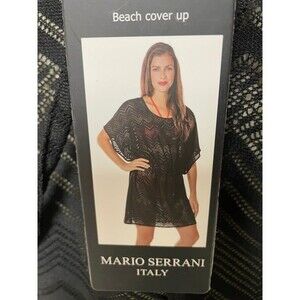 Black Beach Swim Cover up Tie Waist M